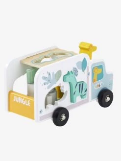 Camion D'encastrement Jungle En Bois FSC® Multicolore - Vertbaudet -Jouets Séries Magasin camion dencastrement jungle en bois fsc 3