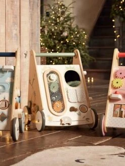 Chariot De Marche Avec Freins HANOÏ En Bois FSC® Multicolore - Vertbaudet -Jouets Séries Magasin chariot de marche avec freins hanoi en bois fsc 2