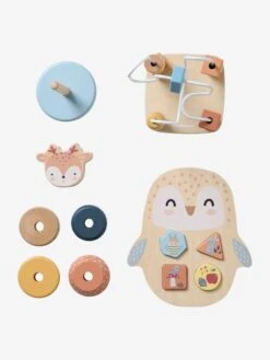 Coffret 3 Jeux D'éveil Les Amis De La Forêt En Bois FSC® Beige - Vertbaudet -Jouets Séries Magasin coffret 3 jeux deveil les amis de la foret en bois fsc 4