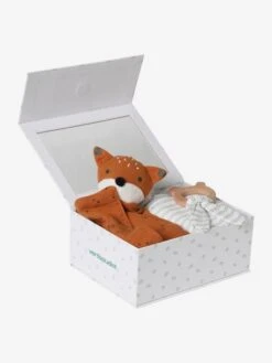 Coffret Cadeau 3 Pièces : Lange + Doudou + Hochet Rose - Vertbaudet -Jouets Séries Magasin coffret cadeau 3 pieces lange doudou hochet 2