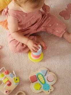 Coffret De 3 Jeux D'éveil En Bois FSC® Multicolore - Vertbaudet -Jouets Séries Magasin coffret de 3 jeux deveil en bois fsc 2