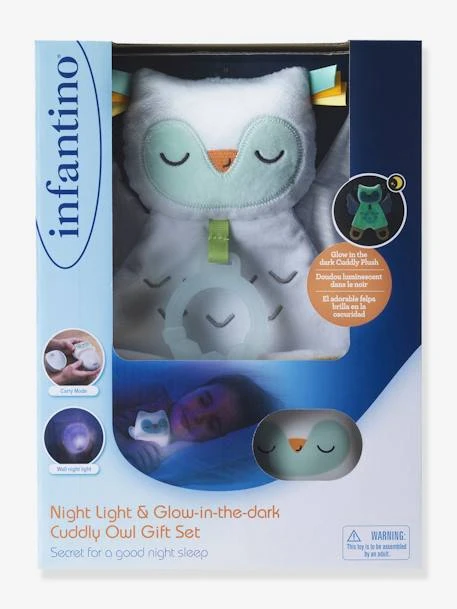Coffret Veilleuse Et Chouette Luminescente - INFANTINO Blanc - Infantino 2 Coffret Veilleuse Et Chouette Luminescente - INFANTINO Blanc - Infantino – Image 2