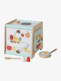 Cube D'activités Cuisinette En Bois FSC® Beige - Vertbaudet -Jouets Séries Magasin cube dactivites cuisinette en bois fsc 4
