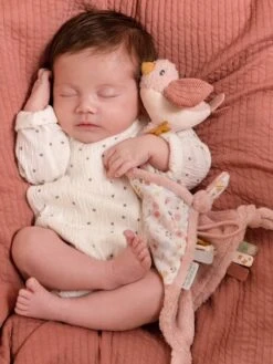 Doudou Carré Oiseau - Flowers & Butterflies - LITTLE DUTCH Rose Pâle - Little Dutch -Jouets Séries Magasin doudou carre oiseau flowers butterflies little dutch 2