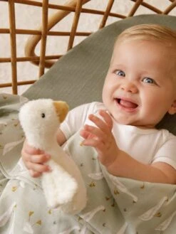 Hochet Couineur Little Goose - LITTLE DUTCH Blanc - Little Dutch -Jouets Séries Magasin hochet couineur little goose little dutch 3