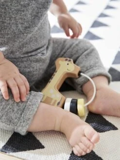 Hochet Girafe En Bois FSC® Multicolore - Vertbaudet -Jouets Séries Magasin hochet girafe en bois fsc 1