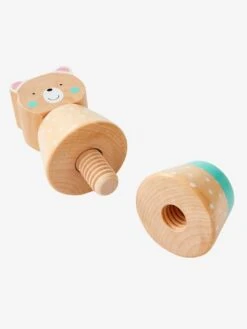 Jeu Des Animaux à Visser En Bois FSC® Multicolore - Tanzanie - Vertbaudet -Jouets Séries Magasin jeu des animaux a visser en bois fsc 3
