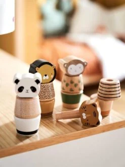 Jeu Des Animaux à Visser En Bois FSC® Multicolore - Tanzanie - Vertbaudet -Jouets Séries Magasin jeu des animaux a visser en bois fsc 5