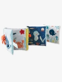 Livre D'éveil Accordéon Eau Salée Bleu - Vertbaudet -Jouets Séries Magasin livre deveil accordeon eau salee 3