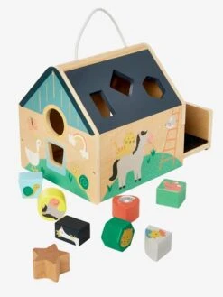 Maison Des Formes En Bois FSC® Multicolore - Vertbaudet -Jouets Séries Magasin maison des formes en bois fsc 3