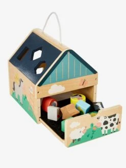 Maison Des Formes En Bois FSC® Multicolore - Vertbaudet -Jouets Séries Magasin maison des formes en bois fsc 4