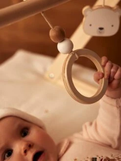 Portique D'éveil Base Triangle En Bois FSC® Beige - Vertbaudet -Jouets Séries Magasin portique deveil base triangle en bois fsc 2