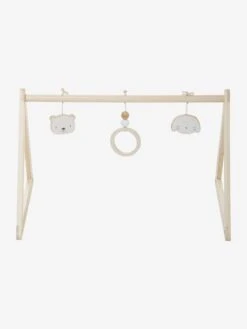 Portique D'éveil Base Triangle En Bois FSC® Beige - Vertbaudet -Jouets Séries Magasin portique deveil base triangle en bois fsc 4