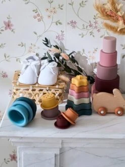 Pyramide D'étoiles à Empiler En Silicone Multicolor - Vertbaudet -Jouets Séries Magasin pyramide detoiles a empiler en silicone 3