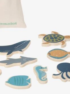 Set D'animaux Marins En Bois FSC® Bleu - Vertbaudet -Jouets Séries Magasin set danimaux marins en bois fsc 2