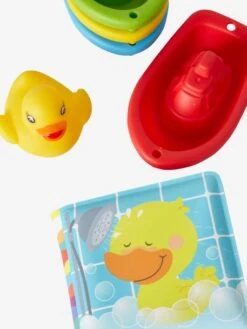 Set Livre, Canard Et Bateaux De Bain Multicolore - Vertbaudet -Jouets Séries Magasin set livre canard et bateaux de bain 2