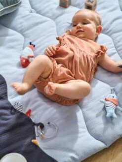 Tapis D'éveil Souple Sans Arche LEON SUR LE PONTON Bleu - Vertbaudet -Jouets Séries Magasin tapis deveil souple sans arche leon sur le ponton 2