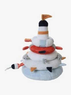 Tour à Empiler En Tissu LEON SUR LE PONTON Multicolore - Vertbaudet -Jouets Séries Magasin tour a empiler en tissu leon sur le ponton 2