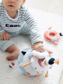 Tour à Empiler En Tissu LEON SUR LE PONTON Multicolore - Vertbaudet -Jouets Séries Magasin tour a empiler en tissu leon sur le ponton 4