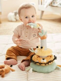 Tour à Empiler En Tissu TANZANIE Multicolore - Vertbaudet -Jouets Séries Magasin tour a empiler en tissu tanzanie 2