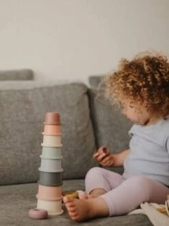 Tour à Empiler - MUSHIE Rose - Mushie -Jouets Séries Magasin tour a empiler mushie 2