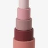 Tour à Empiler Ronde En Silicone Rose - Vertbaudet