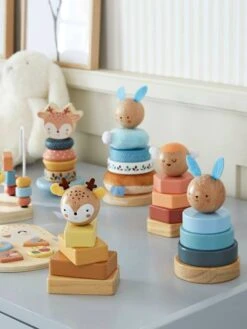 Trio De Tours à Empiler En Bois FSC® Bois - Vertbaudet -Jouets Séries Magasin trio de tours a empiler en bois fsc 4